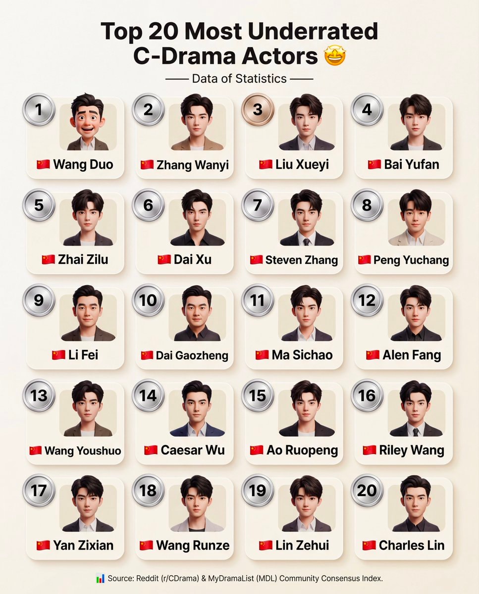 Top 20 Most Underrated C-Drama Actors