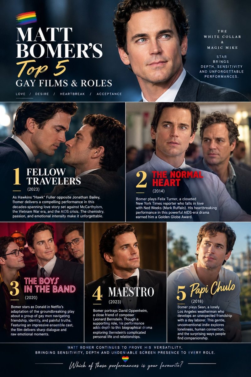 Matt Bomer gay roles ranked