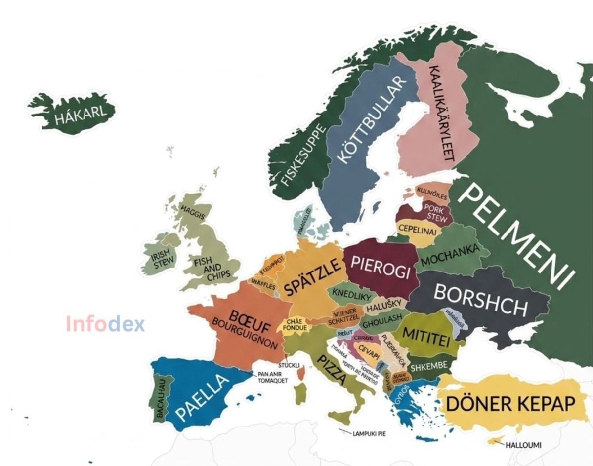 European National Dishes Map