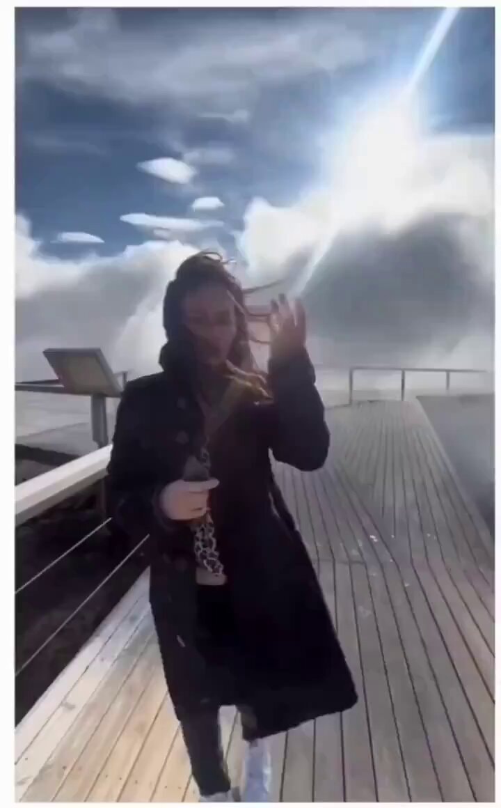 touching a cloud moment