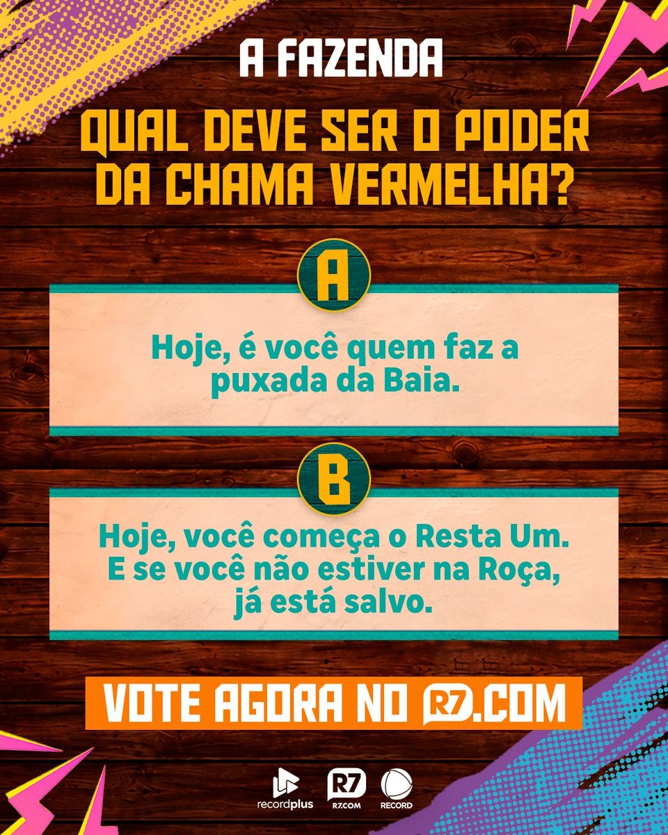 A Fazenda red flame power vote