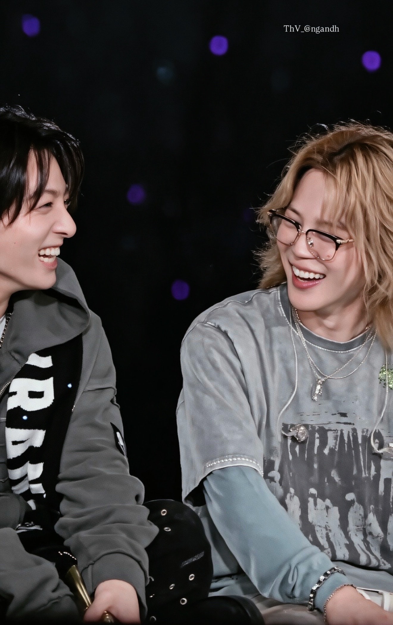 Jungkook and member laughing together