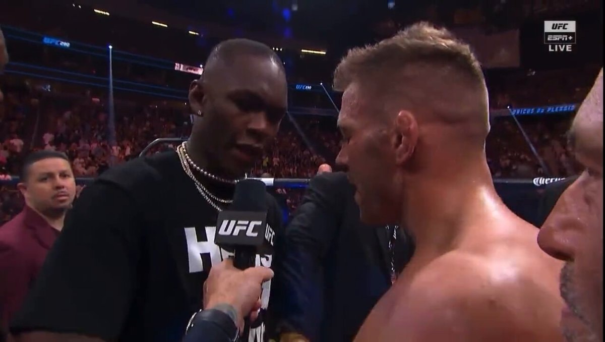 Dricus Du Plessis Israel Adesanya octagon talk