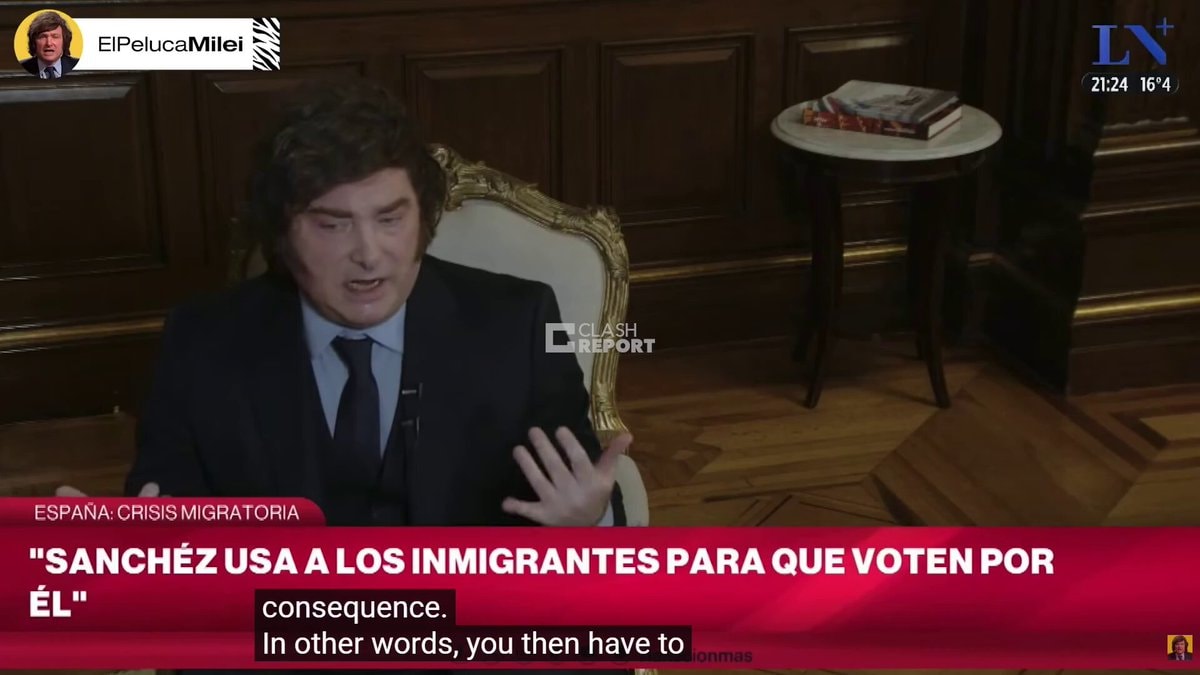 Javier Milei immigration invasion interview