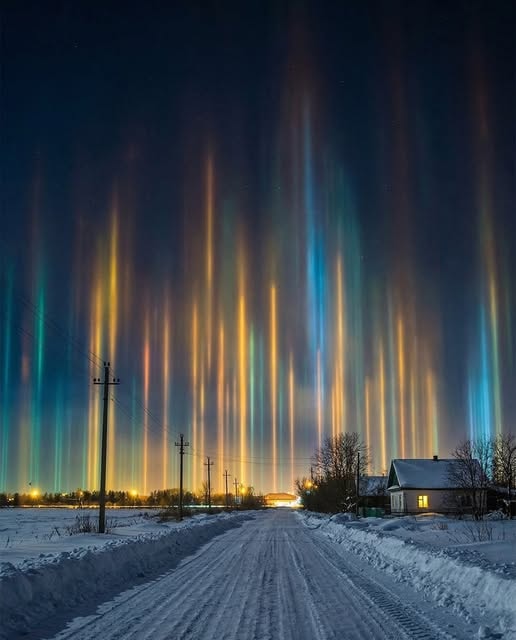 sky light pillars phenomenon