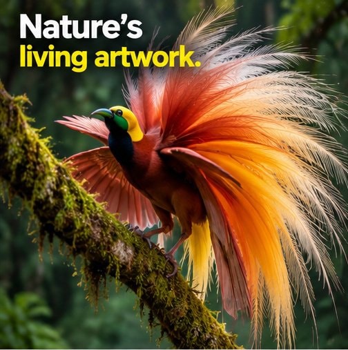 Birds-of-paradise courtship display