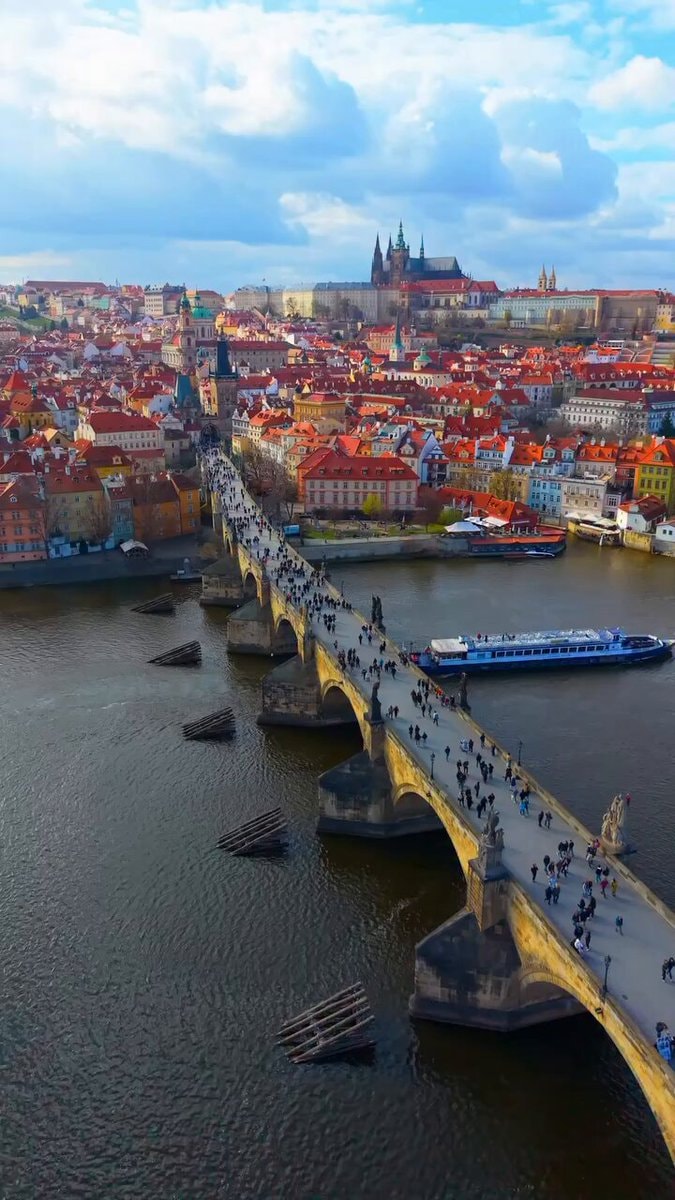 Prague bridge view