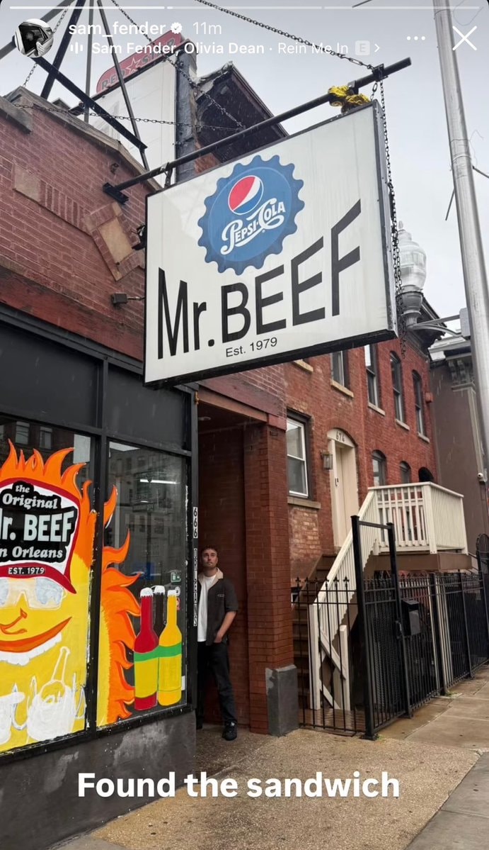 Sam Fender spotted at Mr. BEEF