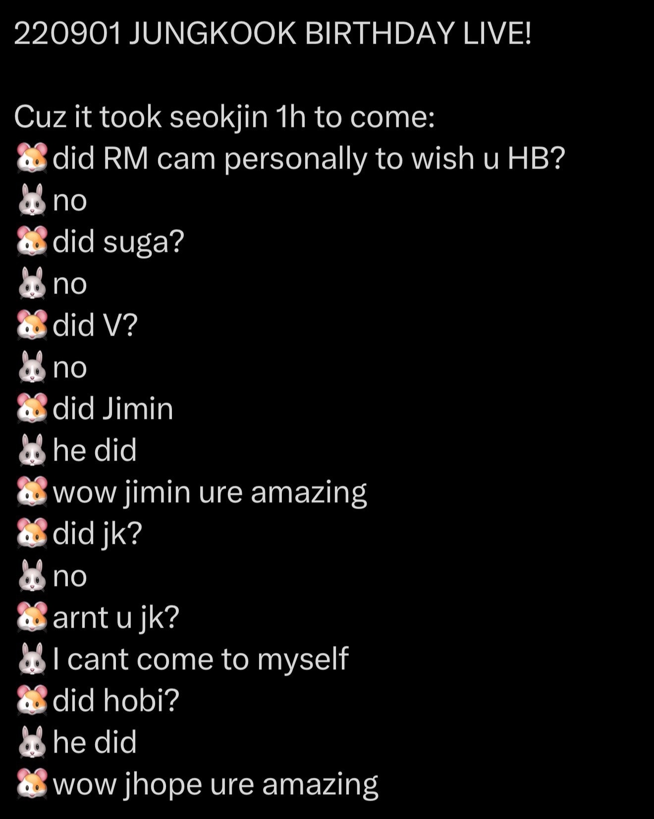Jungkook birthday attendance Jimin (photo 2 of 3)