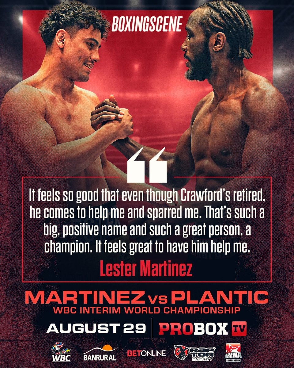 Lester Martinez sparring with Crawford