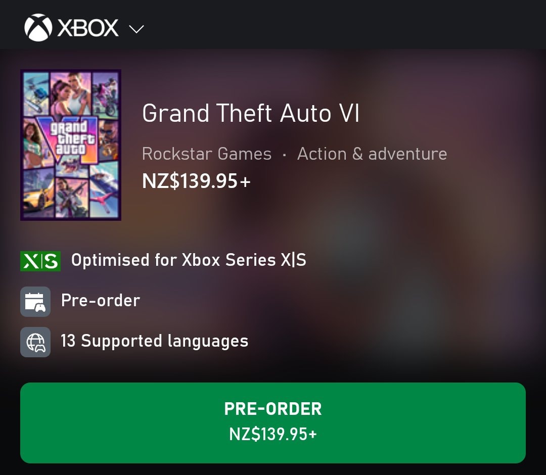 GTA 6 pre-order New Zealand (photo 2 of 2)