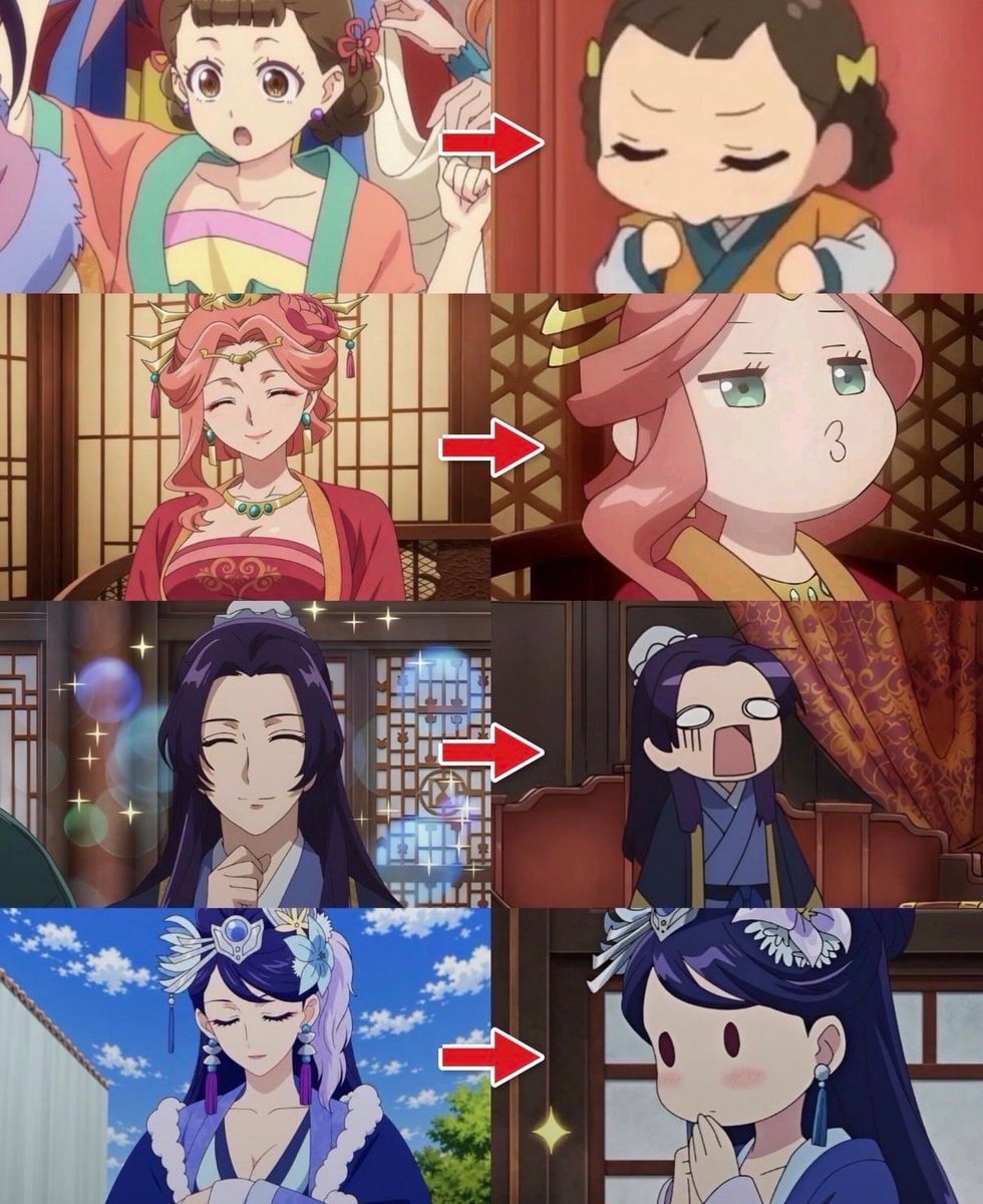 Apothecary Diaries normal vs chibi