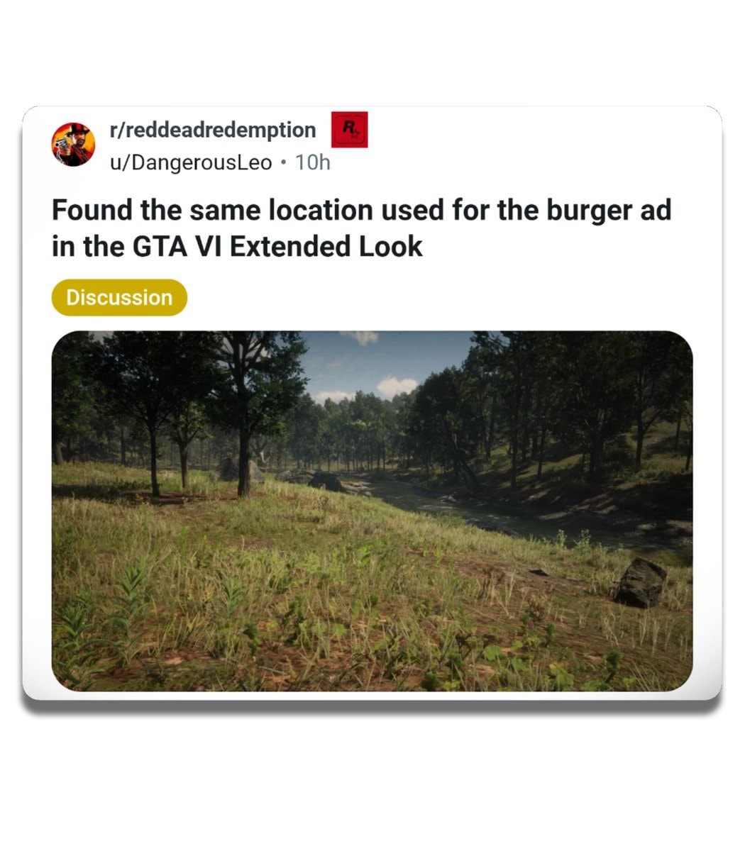 Red Dead Redemption 2 location in GTA VI burger ad