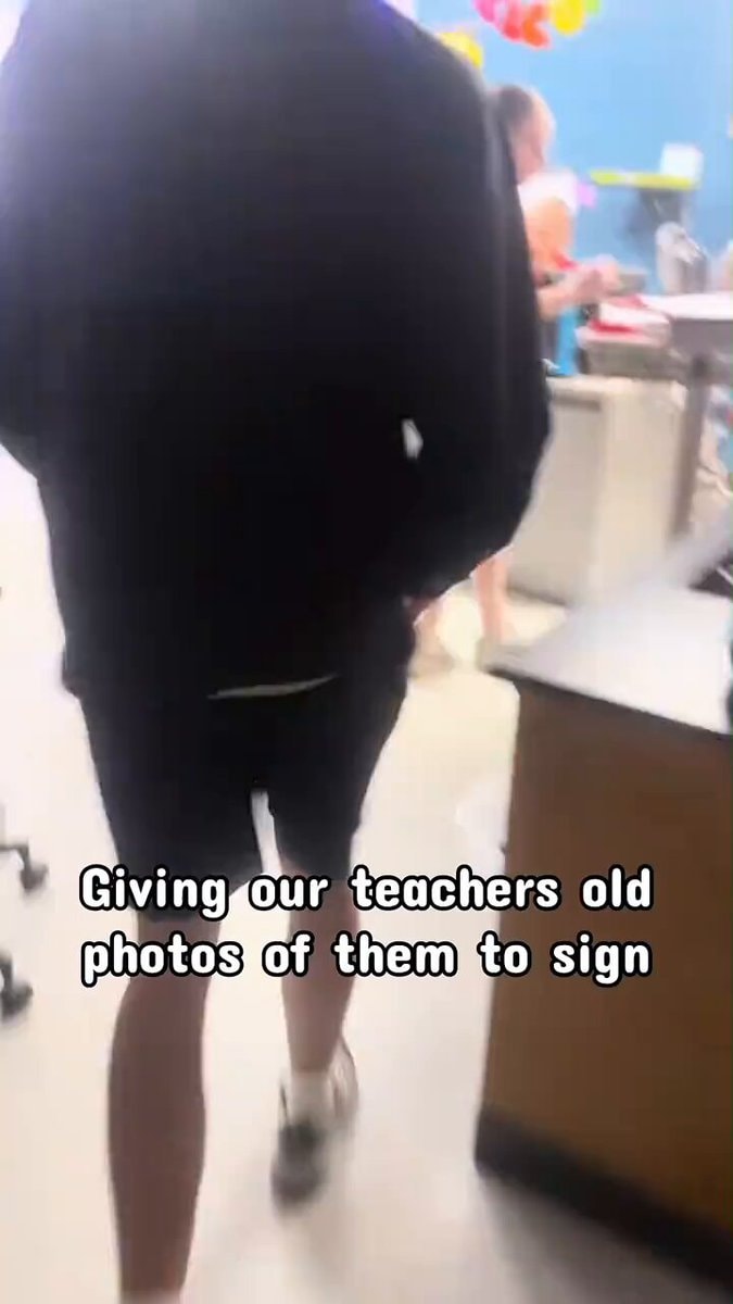 teachers sign old photos
