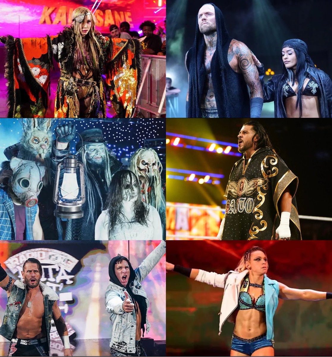 Wrestling free agents collage