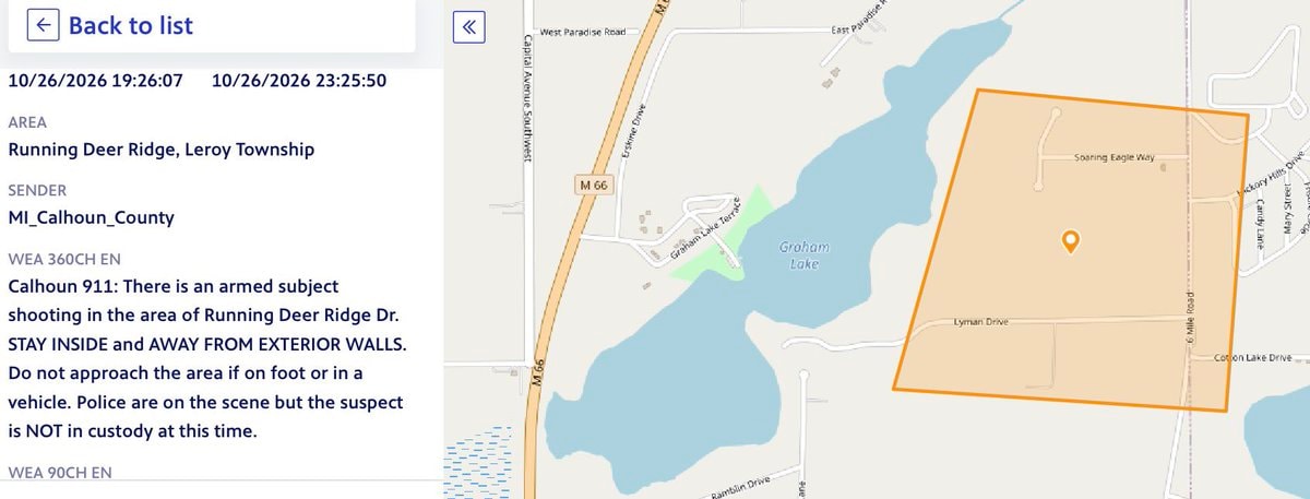 Running Deer Ridge shooting alert