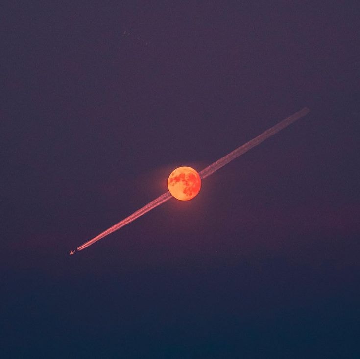 half-moon in dark blue sky (photo 4 of 4)