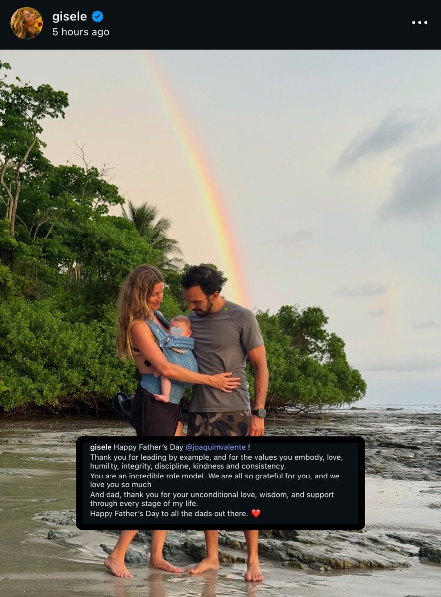 Gisele Bündchen Father's Day post Joaquim Valente (photo 1 of 2)