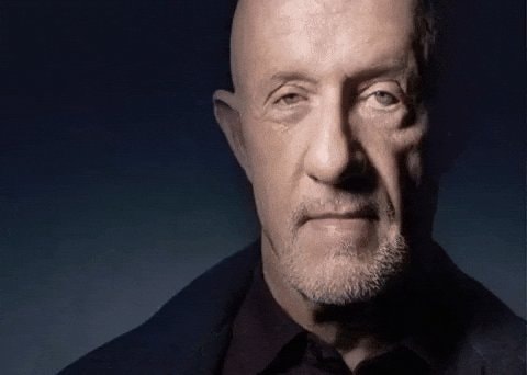 bald older man with goatee serious expression