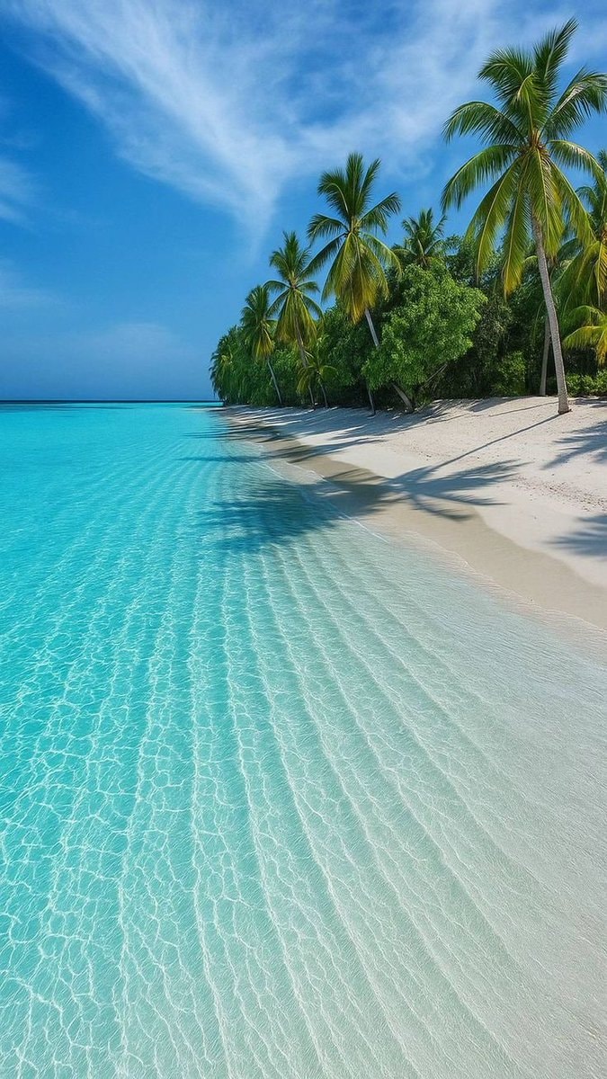 Maldives beach scene