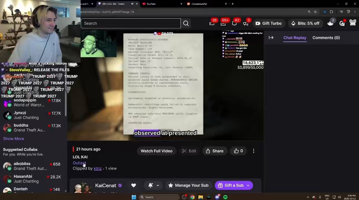 xQc reacts to Kai Cenat reading xQc reacts to Kai Cenat reading