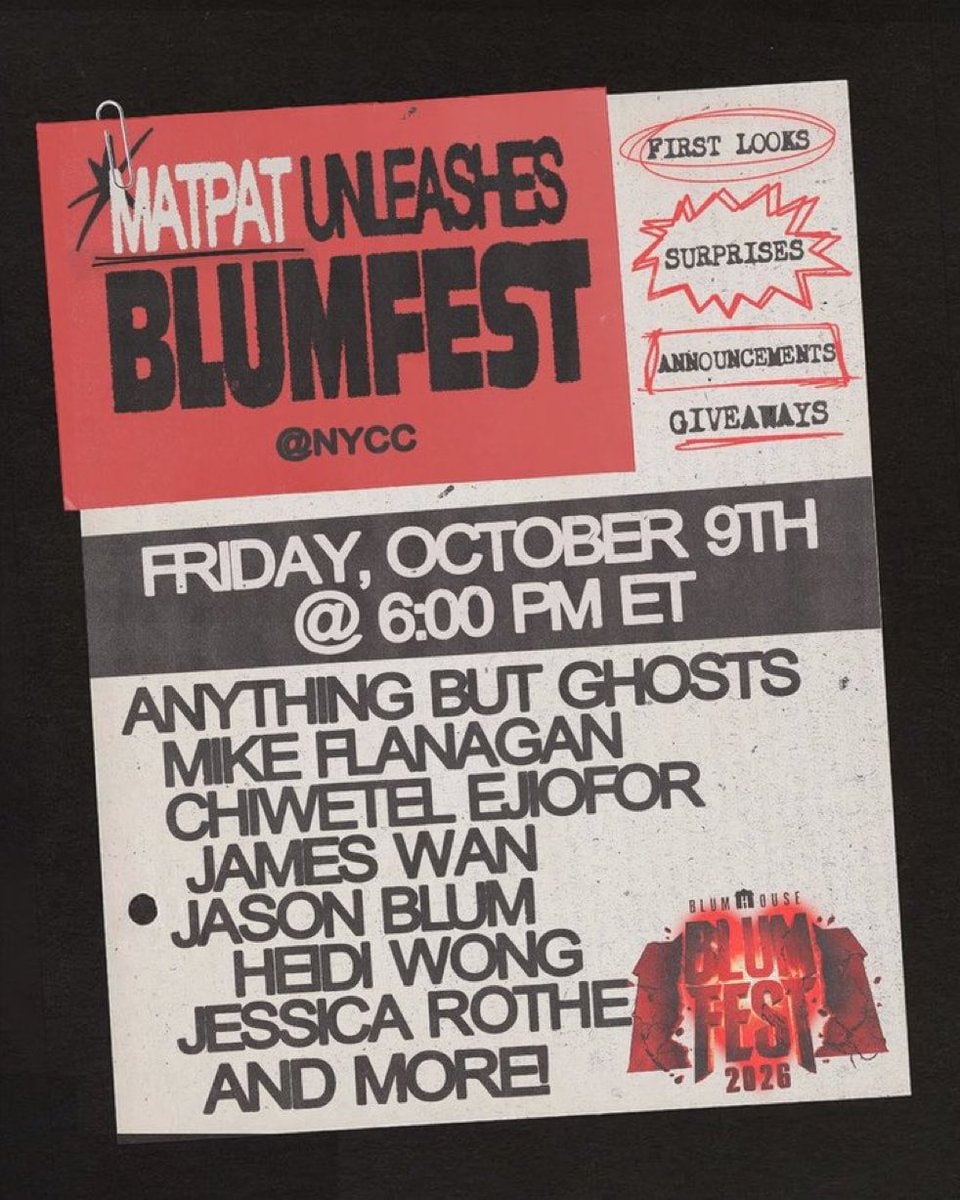 BlumFest NYCC Event Lineup