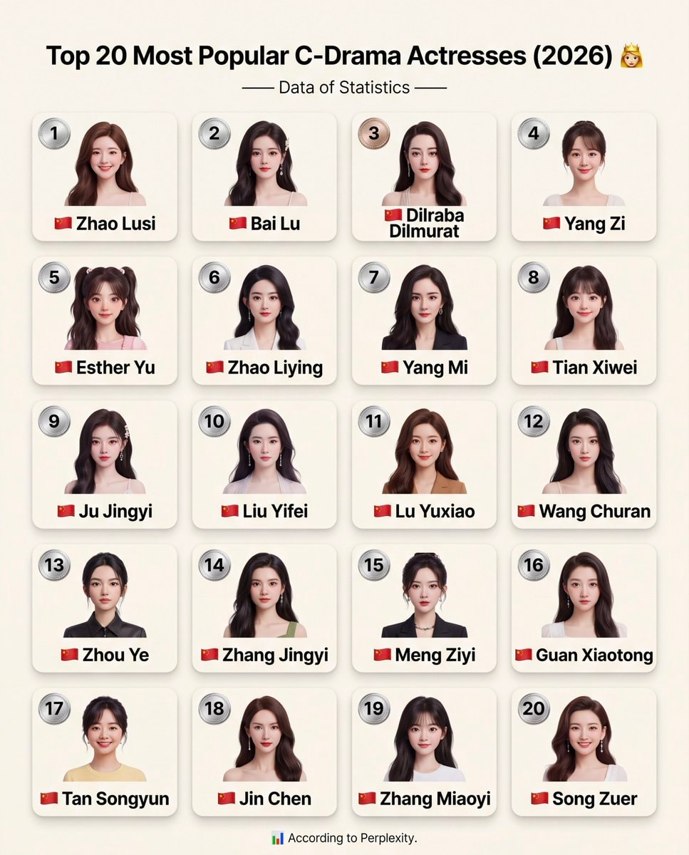 Top 20 C-Drama Actresses 2026
