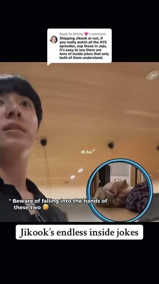 Jikook inside jokes side eye
