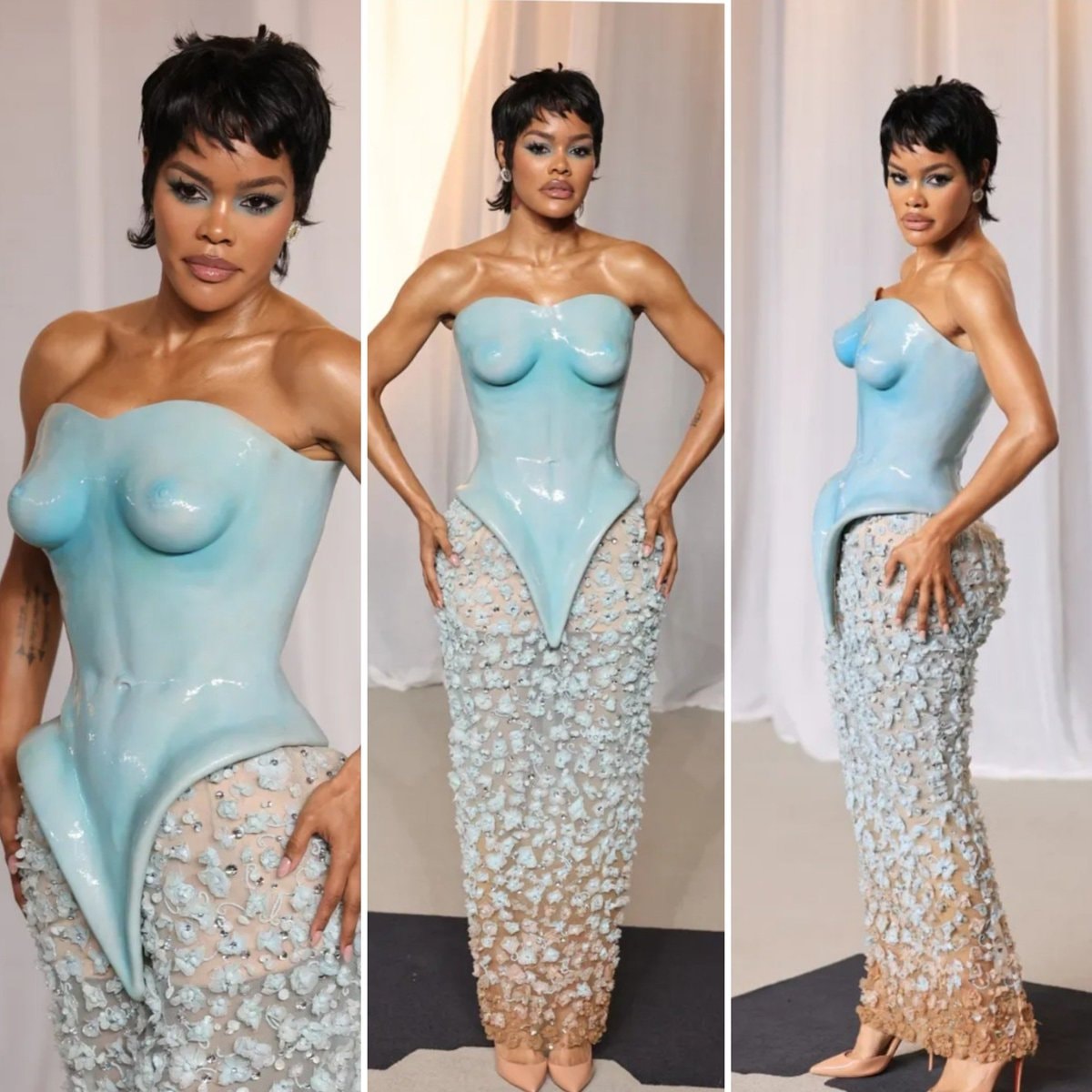 Teyana Taylor Schiaparelli art outfit