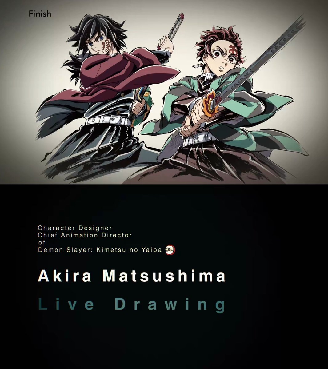Akira Matsushima Demon Slayer live drawing (photo 3 of 3)
