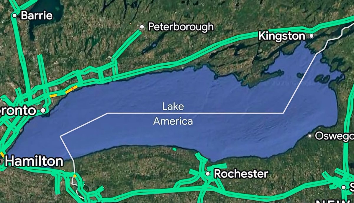 Google Maps Lake America display