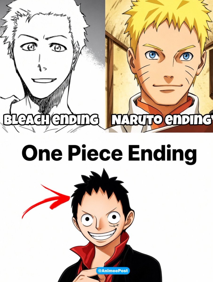 Bleach Naruto One Piece endings