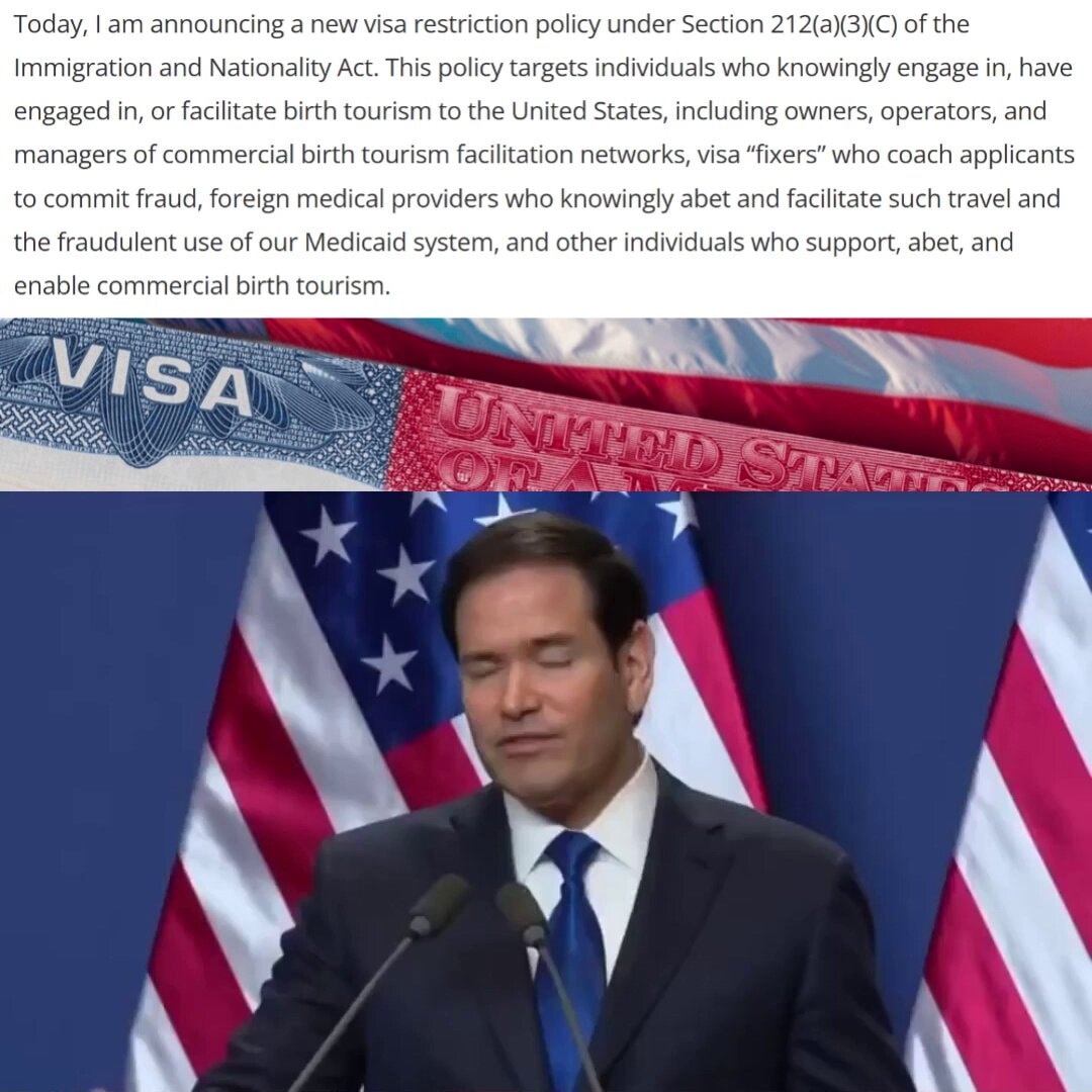Marco Rubio blocks birth tourism visas