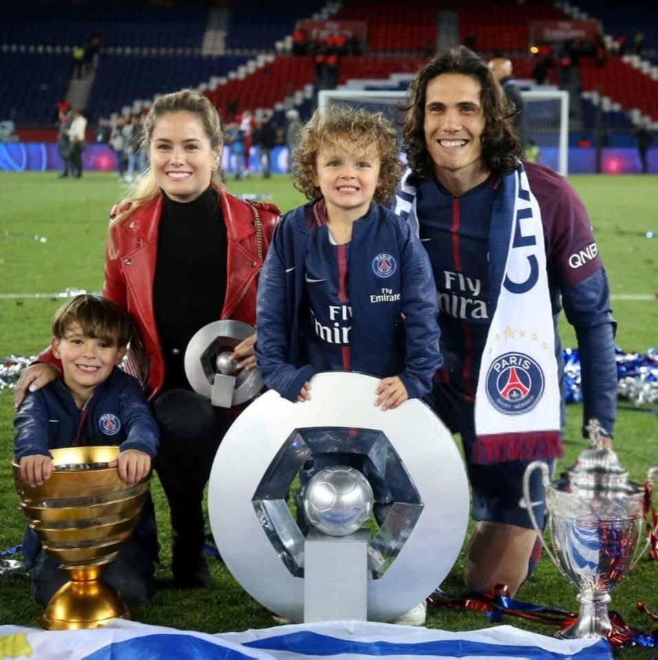 Edinson Cavani family Paris Saint-Germain Edinson Cavani family Paris Saint-Germain
