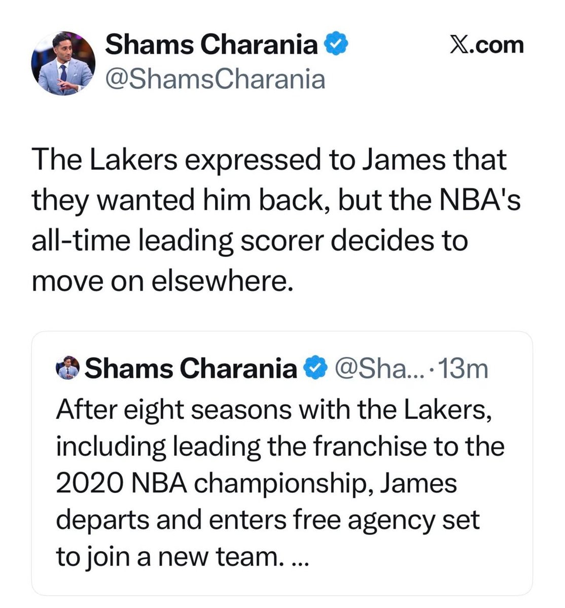 LeBron James leaving Lakers (photo 2 of 2)