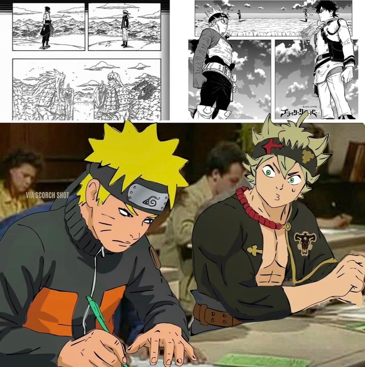 Naruto and Asta sad moment