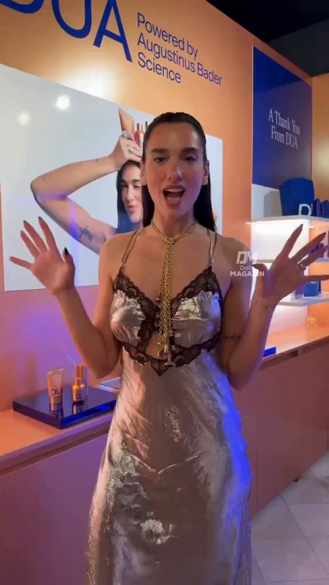 Dua Lipa DUA skincare promotion Dua Lipa DUA skincare promotion