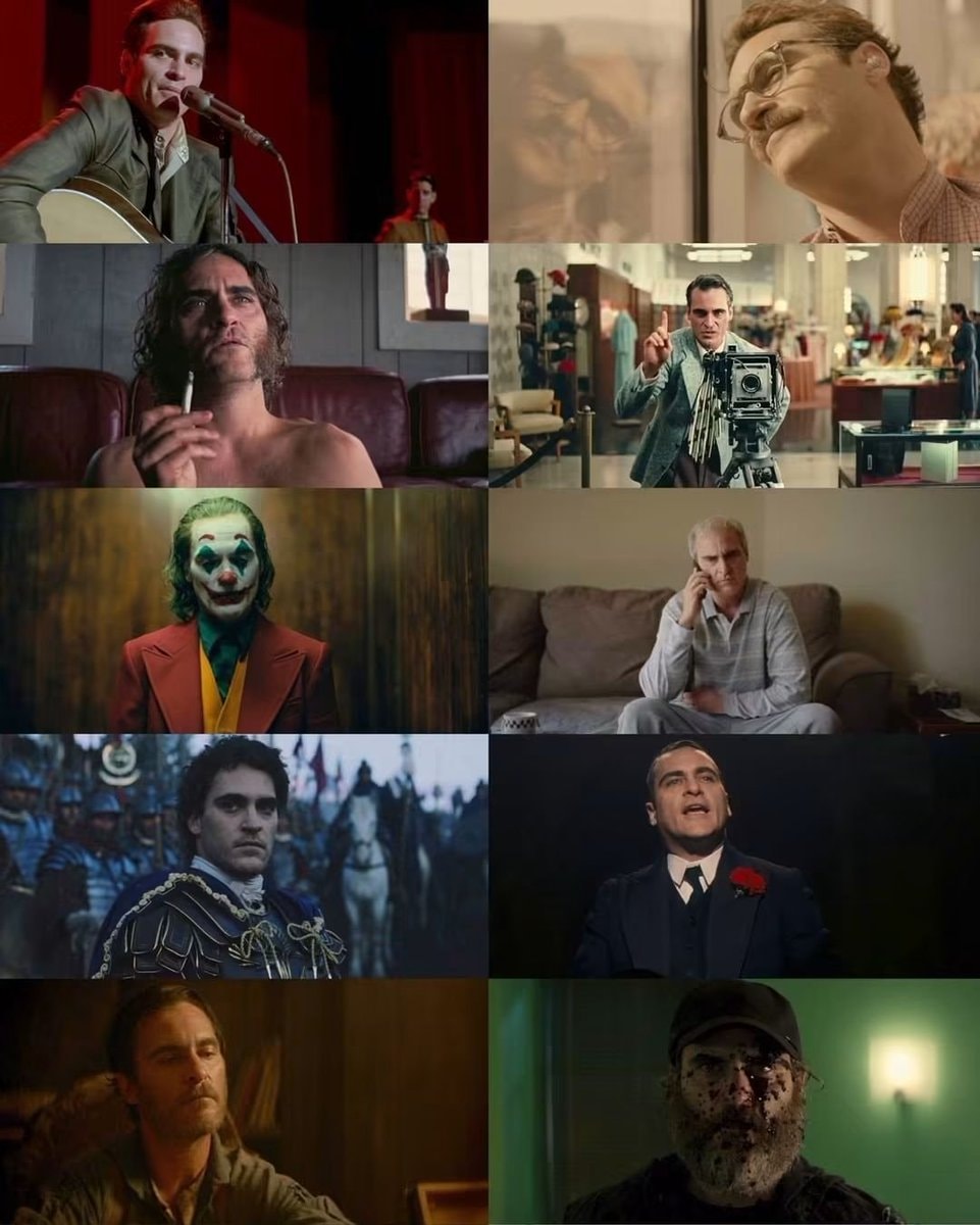 Joaquin Phoenix roles collage