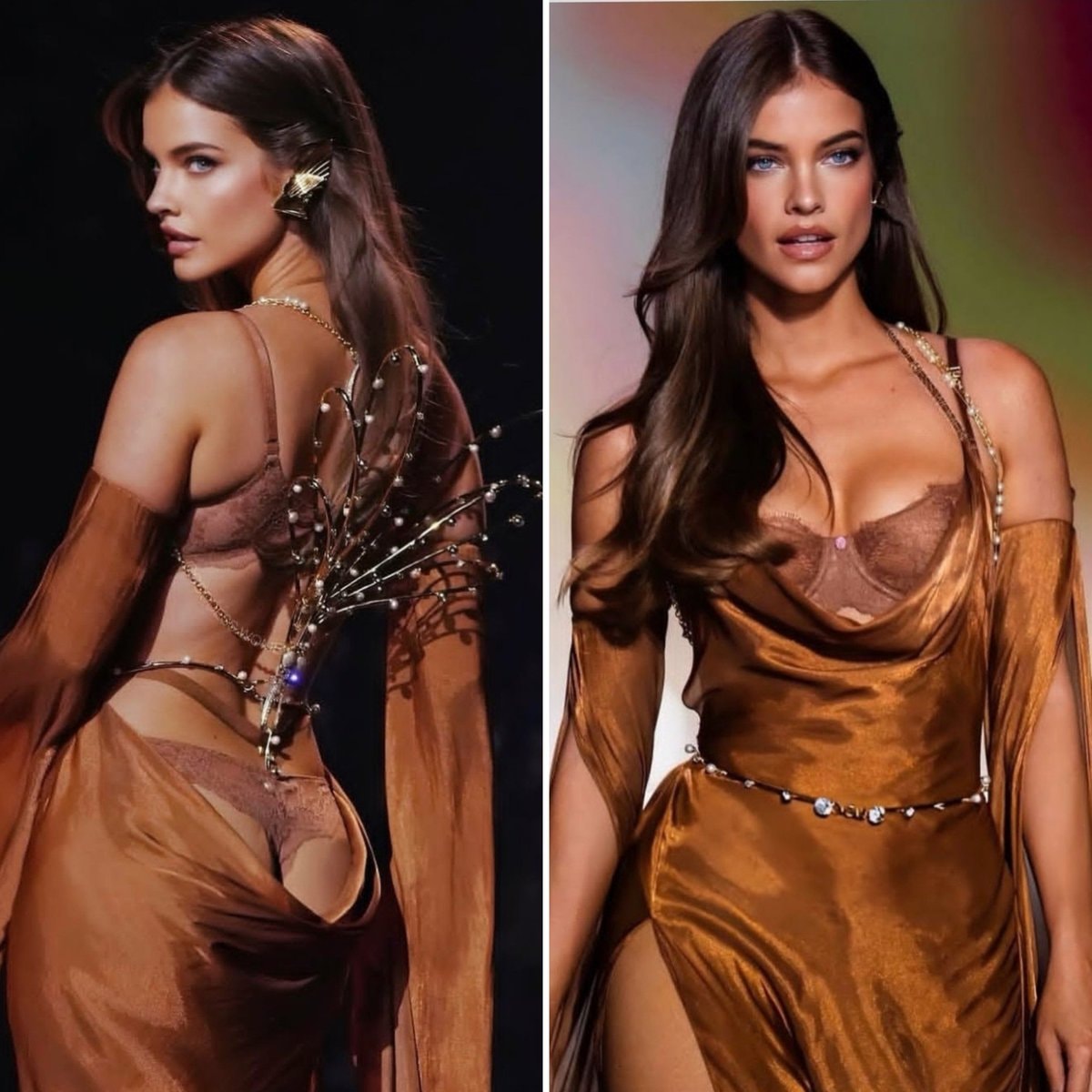 Barbara Palvin Victoria's Secret bronze look