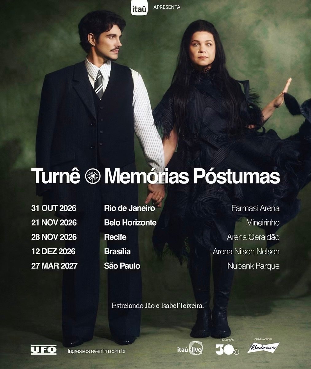 Jão Memórias Póstumas tour dates