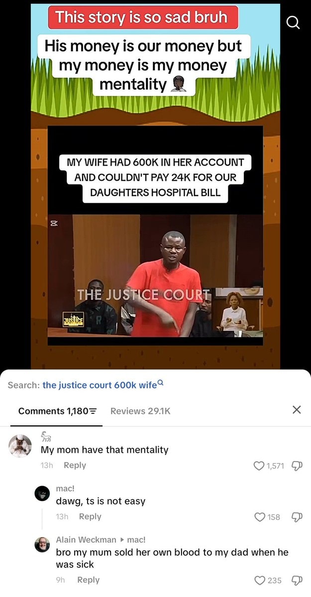 court case wife 600k hospital bill