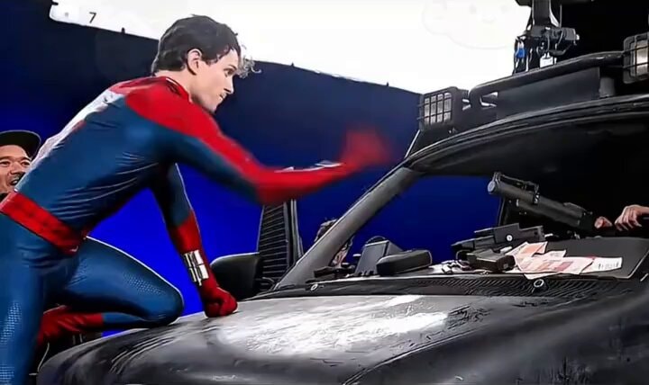Jon Bernthal on Spider-Man set