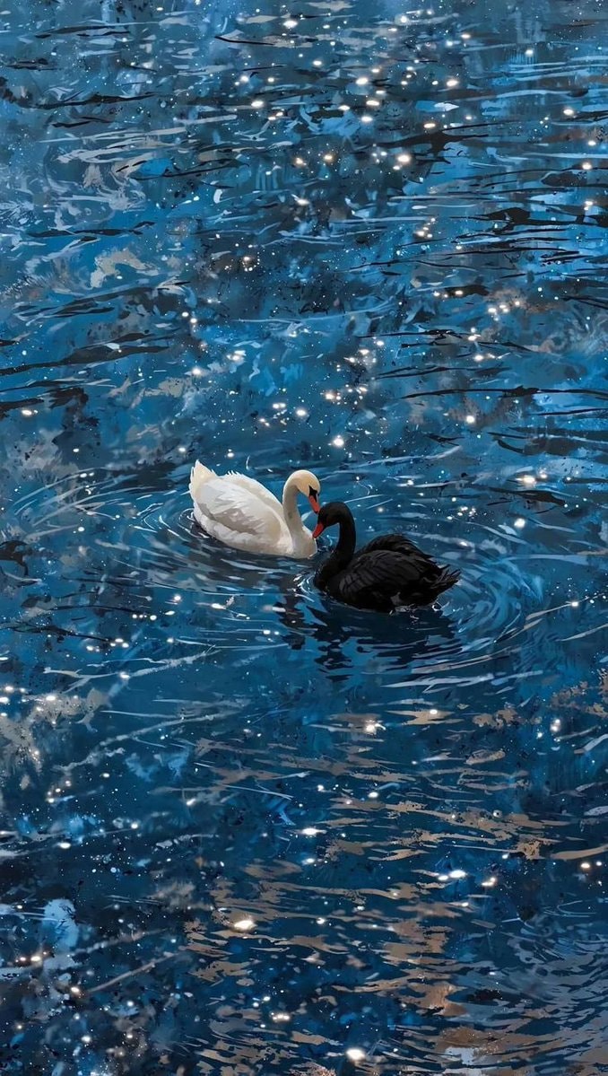 white swans on water angelic (photo 2 of 2)