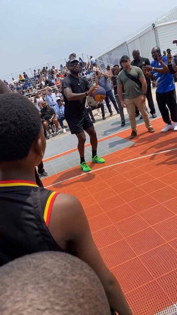 LeBron James Angola basketball clinic LeBron James Angola basketball clinic