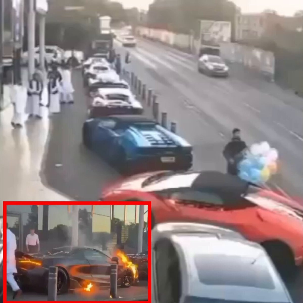 Wedding supercar arson Lamborghini McLaren Wedding supercar arson Lamborghini McLaren
