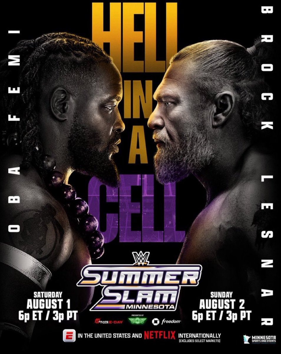 Brock Lesnar vs Oba Femi Hell in a Cell SummerSlam Brock Lesnar vs Oba Femi Hell in a Cell SummerSlam