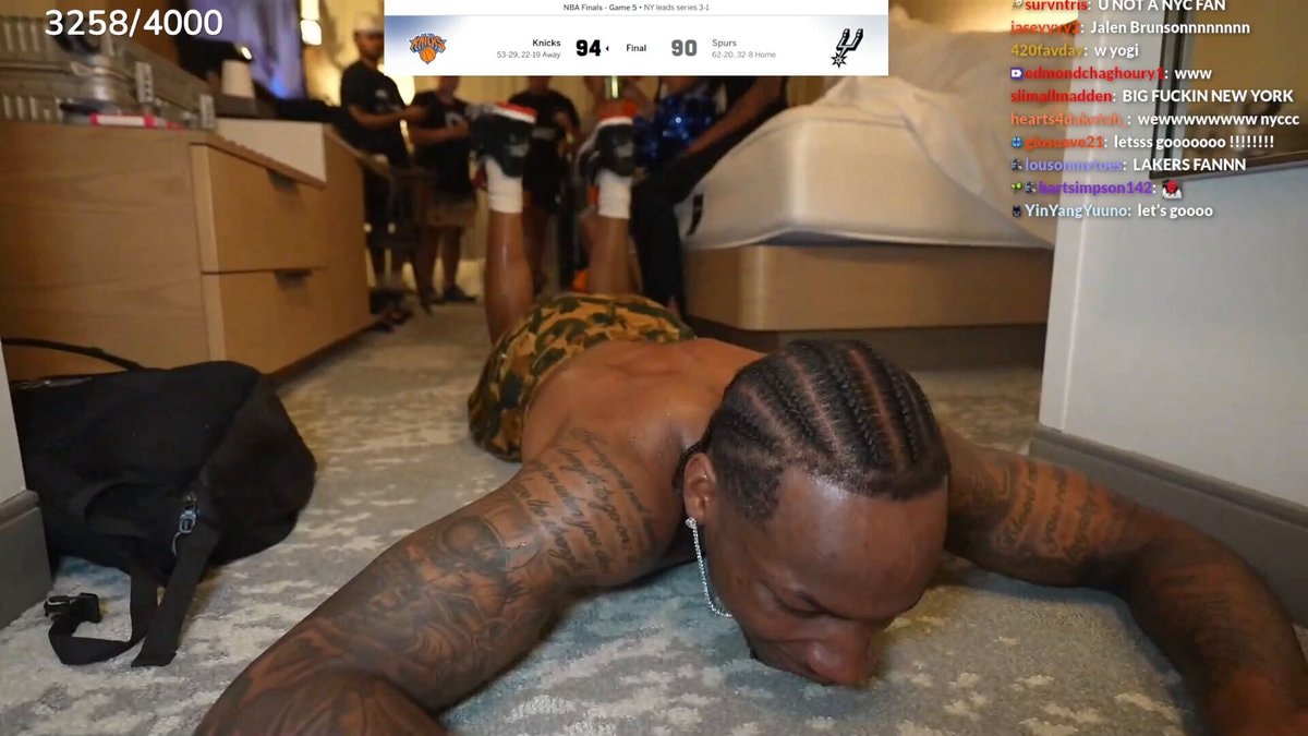 Tylil Knicks Finals win reaction