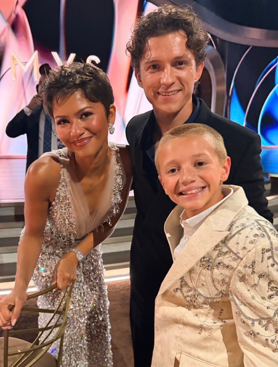 Dexter Sol Ansell meets Zendaya and Tom Holland at the Emmys