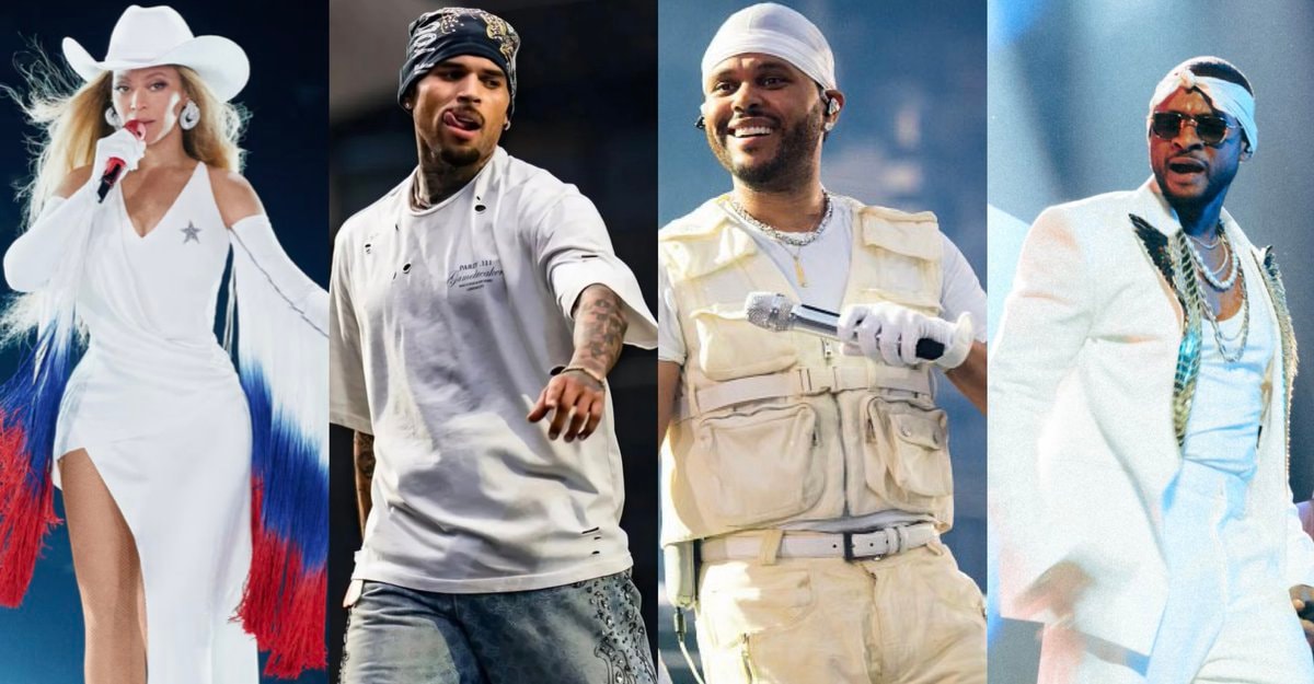 Beyoncé Chris Brown The Weeknd Usher chart stats