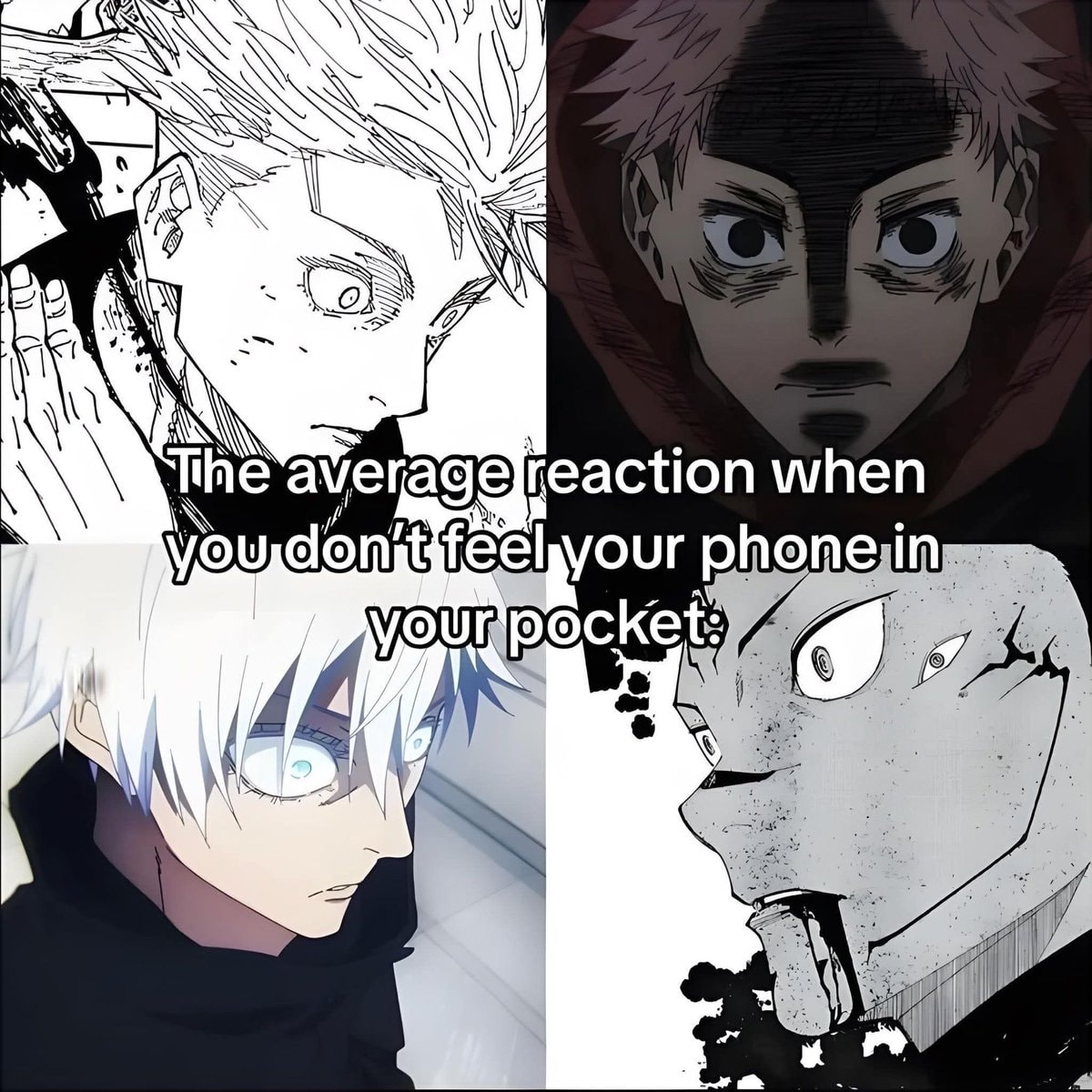 Anime phone pocket anxiety meme